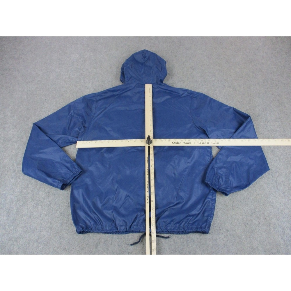 VINTAGE Lacoste Jacket Boys XL Blue Izod Anorak Windbreaker Hooded Lightweight‎ - Picture 9 of 12